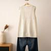 Вязаный жилет женский свободный майка без рукавов свободный свитер жилет утолщенный повседневный круглый вырез жилет