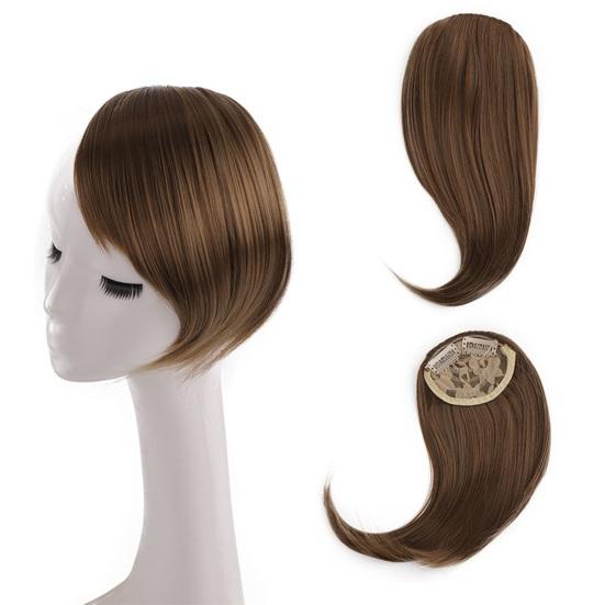 Women Clip-in Side Bangs Natural Thick Matte Forehead Hair Extensions Bangs Black Brown Blonde Bangs Fringe Wig Hairpieces