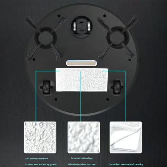 Подметающий робот-пылесос Ультратонкий дизайн Мощное всасывание Низкий уровень шума Работающий от аккумулятора пылесос
