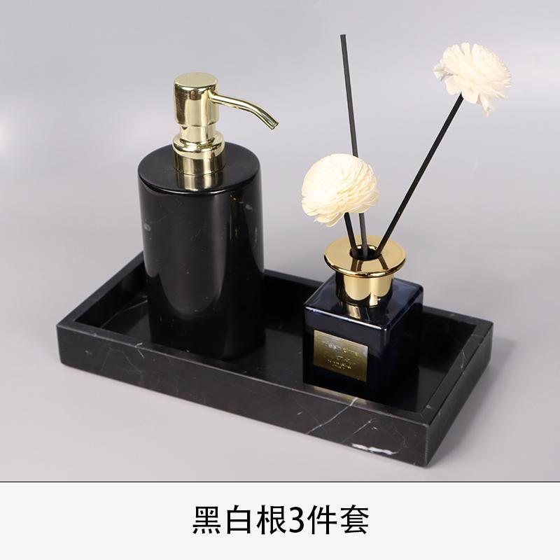 Мраморные принадлежности для ванной комнаты, набор из 3 предметов, бутылка для дезинфицирующего средства для рук, круглая бутылка для лосьона, подставка для хранения, бутылка для ароматерапии