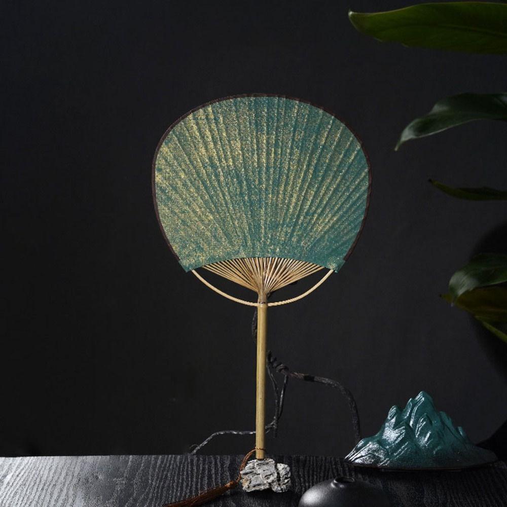 Art Crafts Gift Vintage Hand Painted Fan with Tassels Bamboo Handle Blank Hand Fan Paper Chinese Style DIY Fan Painting