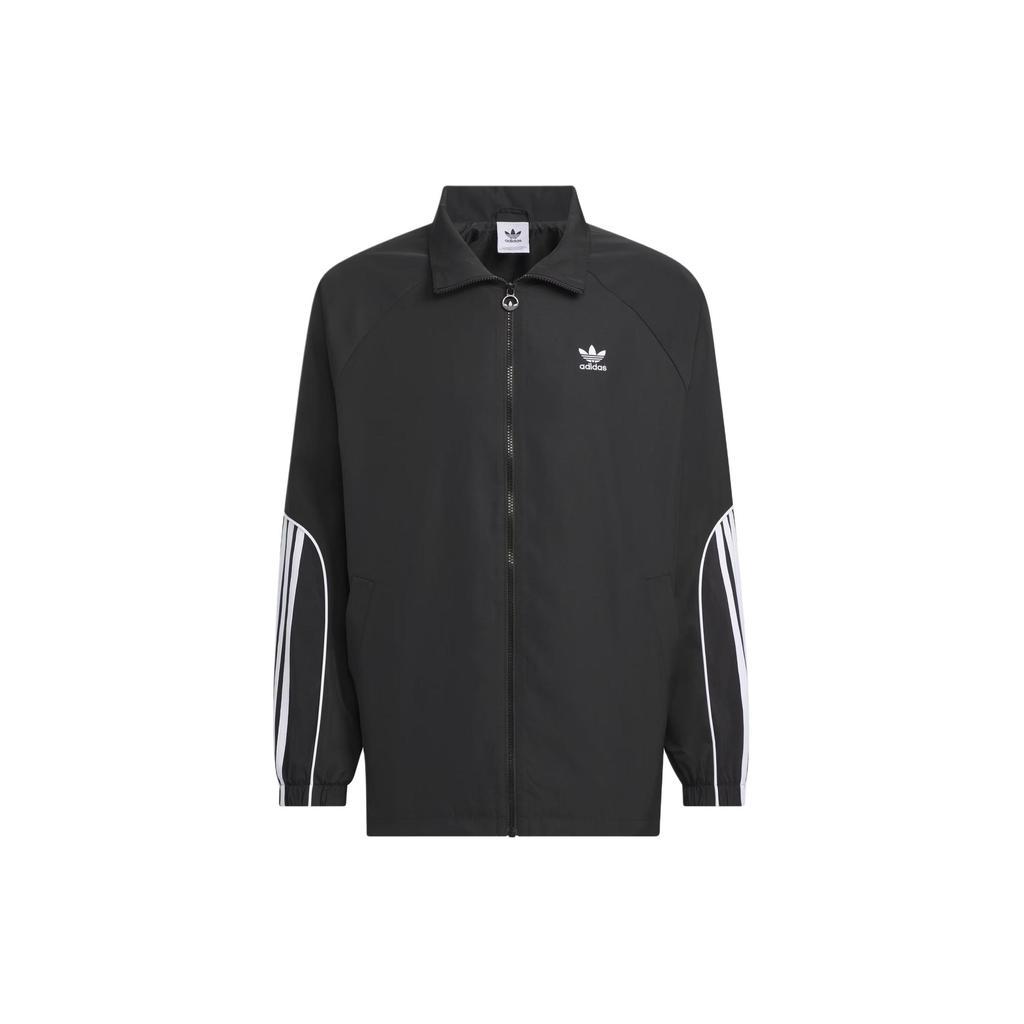 Adidas Originals 3-Stripes Coach Woven Jacket Men Outerwear Black JE3491