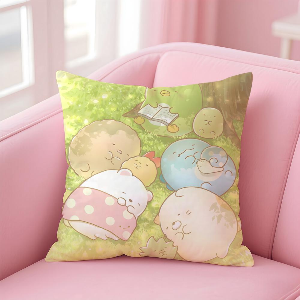 Cute Cartoon Anime SumikkoGurashiS Cushion Cover Pillow Case Soft Skin Friendly Fabric  Concealed Zipper