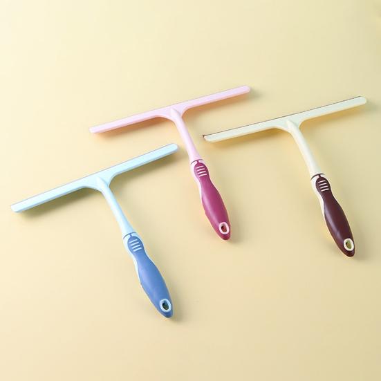 Shower Squeegee Glass Scraper Window Clean Accessories Household Cleaning Tool Rust-Resistant Long Handle Glass Wiper for Bathroom Kitchen