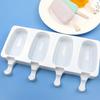 2 Sets Silicone Popsicle Molds Creative Ice Cream Mold 4 Cavities