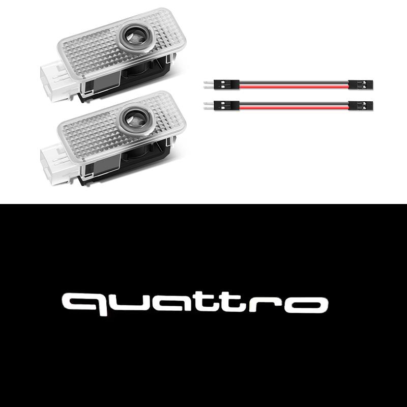 For Audi 8L 2Pcs LED Car Door Welcome Courtesy Projector Ghost Shadow Lights for Audi A3 Logo 2012 2013 2014 2017 2018 2019 2020 2021 2022