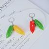 Подвеска-брелок из цветного ПВХ в виде болгарского перца - красный, зеленый и желтый креативный овощной брелок для студенческих сумок