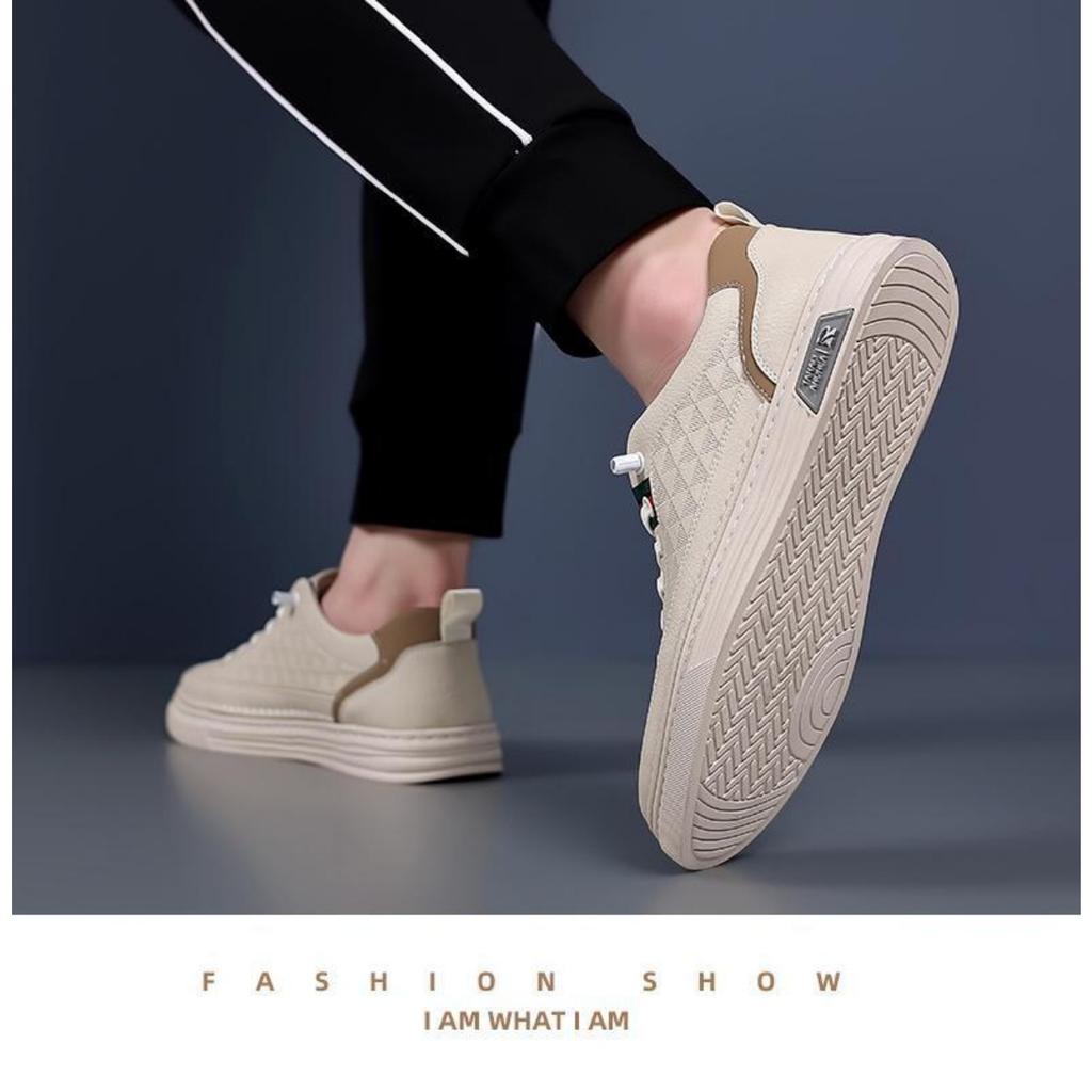 Men's Shoes Breathable Thin Soft Leather Little White Shoes Men's Casual Sports Board Shoes