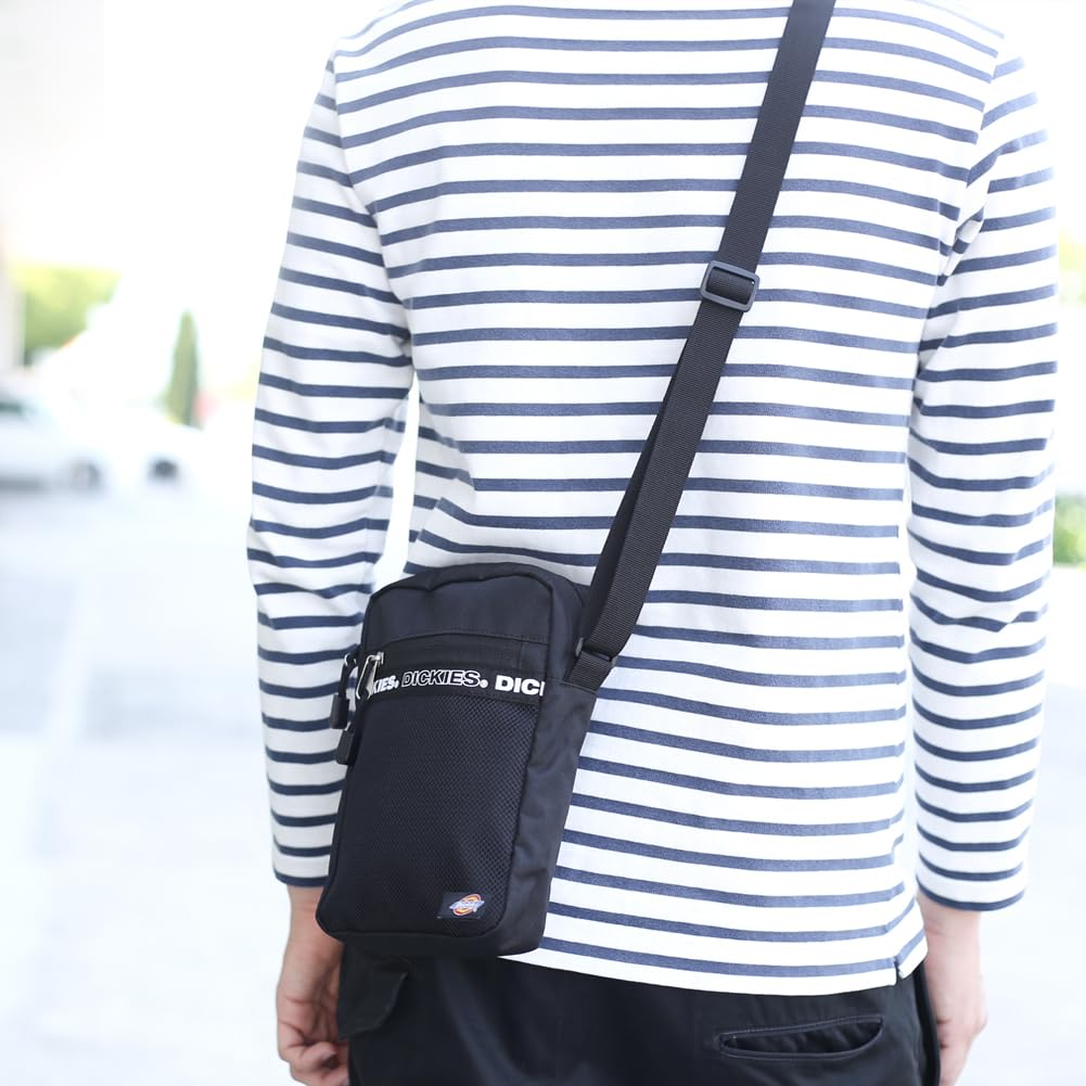 Dickies LOGOTAPE Square Shoulder Bag Sacoche Pouch Festival Passport Travel Bag Mini Shoulder Black
