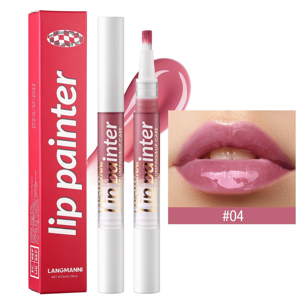 Новый блеск для губ Spin Pearl, легкий цвет, мягкая кисть, мерцающий увлажняющий блеск для губ, макияж для девочек