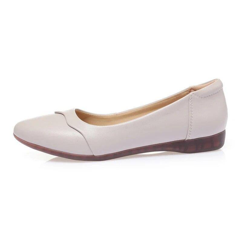 Women's Flat Shoes Large Size Mom Spring Shoes Casual Soft Sole Middle-aged Elderly Women's Shoes