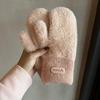 Зимние теплые перчатки для женщин с плюшевой подкладкой для поездок на работу и активного отдыха