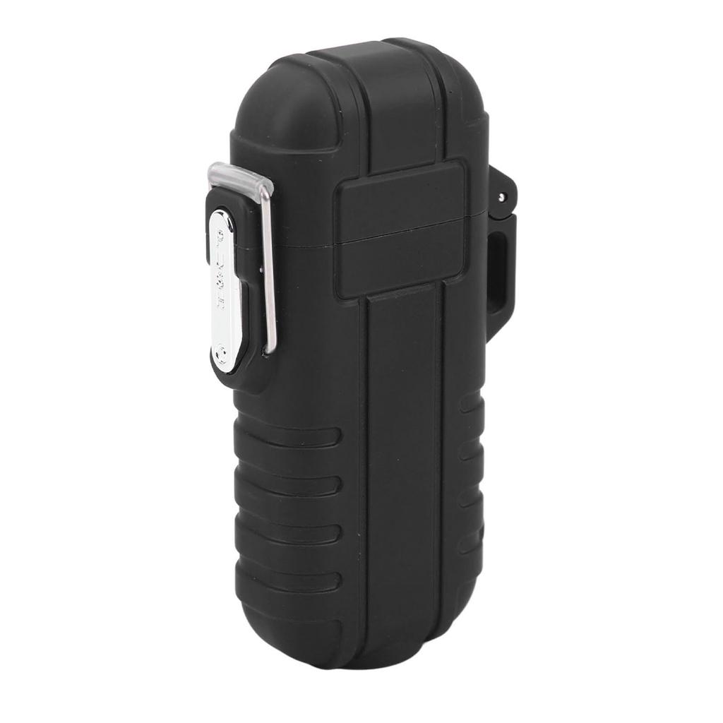 Уличная электрическая зажигалка с двойной дугой, портативная водонепроницаемая зажигалка-фонарик с функцией зарядки, ветрозащитная