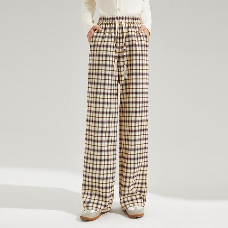 Women's Plaid Casual Trousers