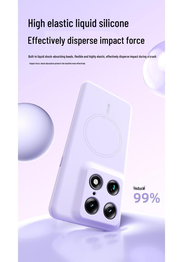 Совместимо с Moto X70 Air Pro: Магнитный чехол для телефона с покрытием Soft-Touch из жидкого силикона, защитой от падений, для 5G.