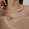 Корейская легкая роскошная цепочка-колье, крошечная квадратная подвеска в виде ракушки, ожерелье для женщин, вечерние, свадебные, модные ювелирные изделия, аксессуары для воротника
