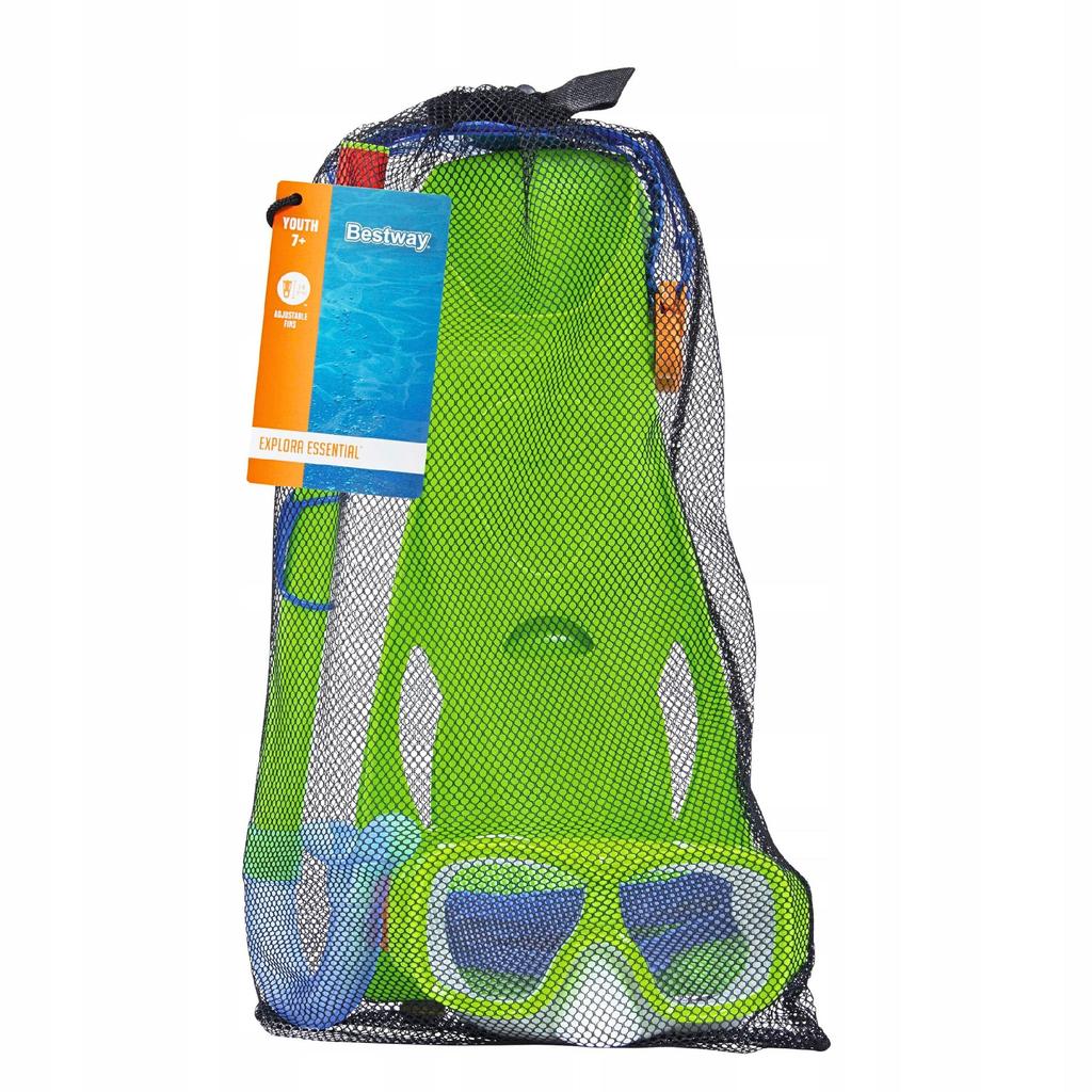 Diving Set: Mask with Snorkel, Swimming Goggles + Fins