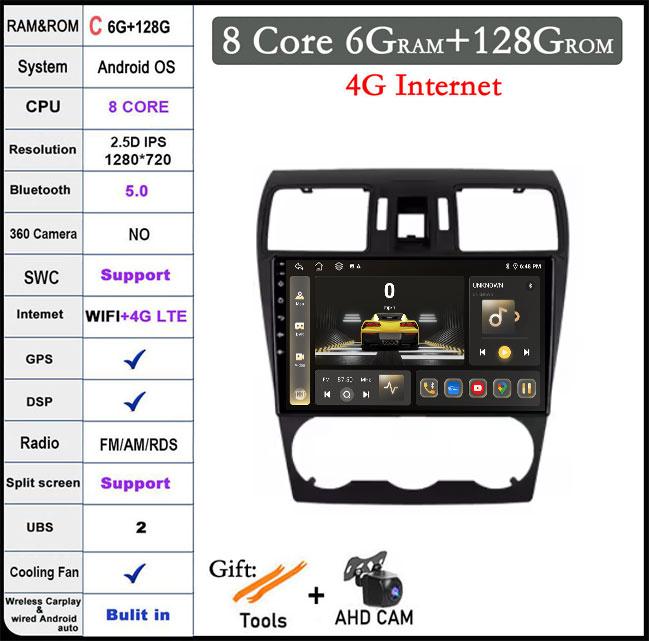 9 дюймов для Subaru Forester 4 SJ XV WRX 2012-2015 DSP Android 14 автомобильный радиоприемник мультимедиа видеоплеер навигация стерео GPS монитор