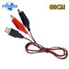 Зажимы типа "крокодил" для тестирования, зажим для штекера USB, тестовые провода, разъем, адаптер питания, провод 60 см, зажимы "крокодил"