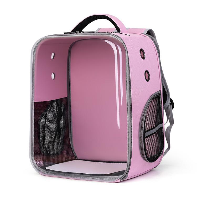 Новая сумка для домашних животных, складной дышащий рюкзак для домашних животных через плечо, портативная прозрачная сумка для кошек большой вместимости.
