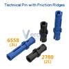200 PCS Technical 2L 3L Pin with Friction Ridges 2780 6558 Brick Compatible All Brand High-Tech Building Block MOC Replace Parts