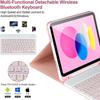 Совместимо с iPad 11 A16: Кожаный чехол для iPad 10-го поколения 10,9" со съемной Bluetooth-клавиатурой и магнитным держателем для Apple Pencil.