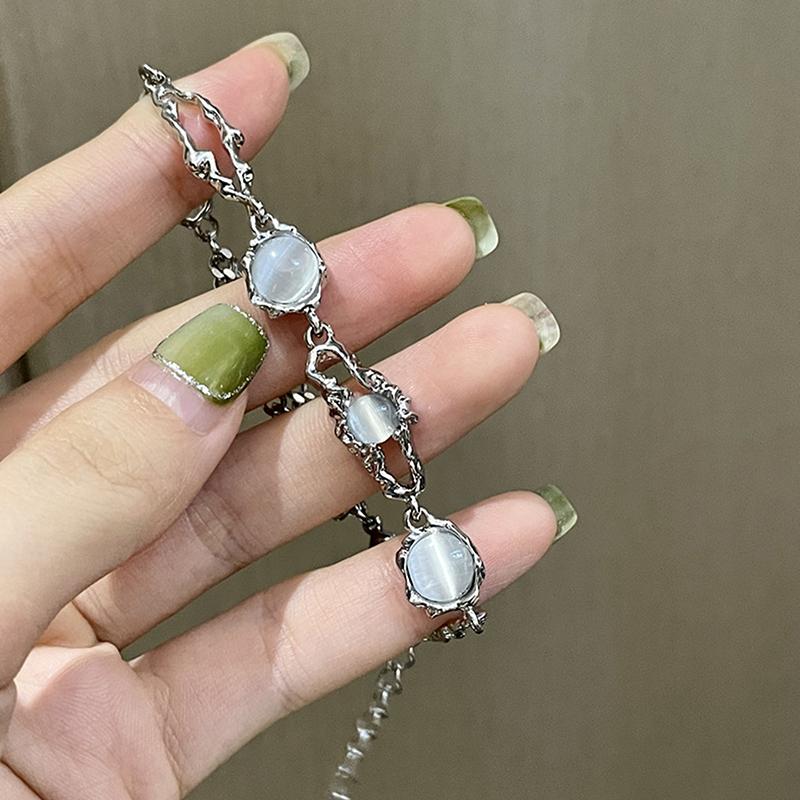 Kiss Jewelry Kpop Титановая Сталь Лунный Камень Браслет Для Женщин Y2K Ins Корейская Мода Браслет С Кисточкой Pulseras Подарок