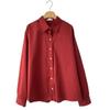 New Arrivals Open Run Women Simple Color Cotton Loose Fit Classic Blouse