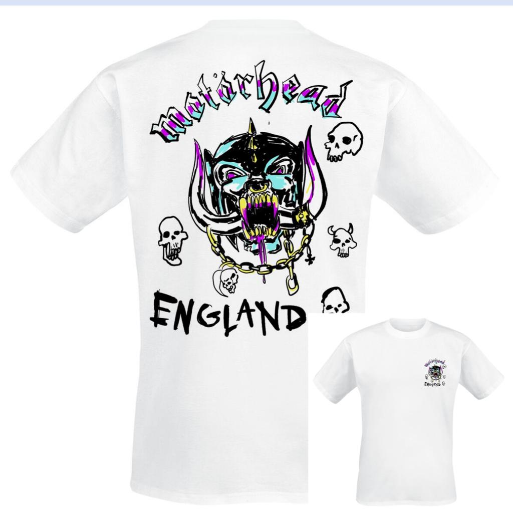 2026 50 Airbrush Warpig Motörhead T-ShirtUnisex Vintage Metal Rock Band Graphic Tee 100% Cotton Summer Streetwear Top