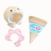 G-Trigger Ice Cream-Shaped Plush Kigurumi [Cone] for 10cm Plush Dolls, Cotton Doll Clothes, Nuikatsu Kigurumi, White, for Oshi Plushies [Used]