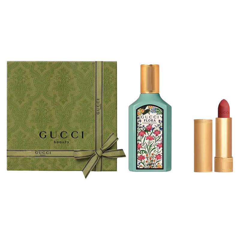 Gucci Набор парфюмерии Dream Jasmine Золотая помада-стик Цветная бархатная дымка Аромат жасмина Qimeng Женский парфюм 50 мл + Бархатная помада-стик №217