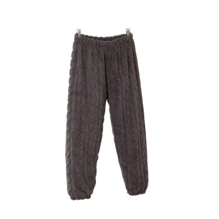 Women's Plus Size Coral Fleece Pajama Pants - Thick, Warm Flannel for Autumn/Winter