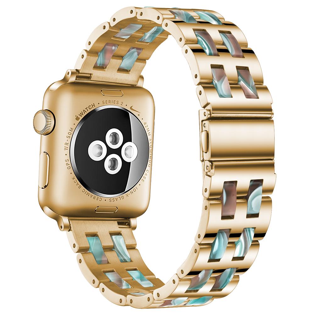 Ремешок для часов для iWatch Serie 9 41 мм 45 мм 8 7 6 5 Ремешок из нержавеющей стали и смолы для Apple Watch Ultra 2 49 мм, ремешок 40 мм 44 мм