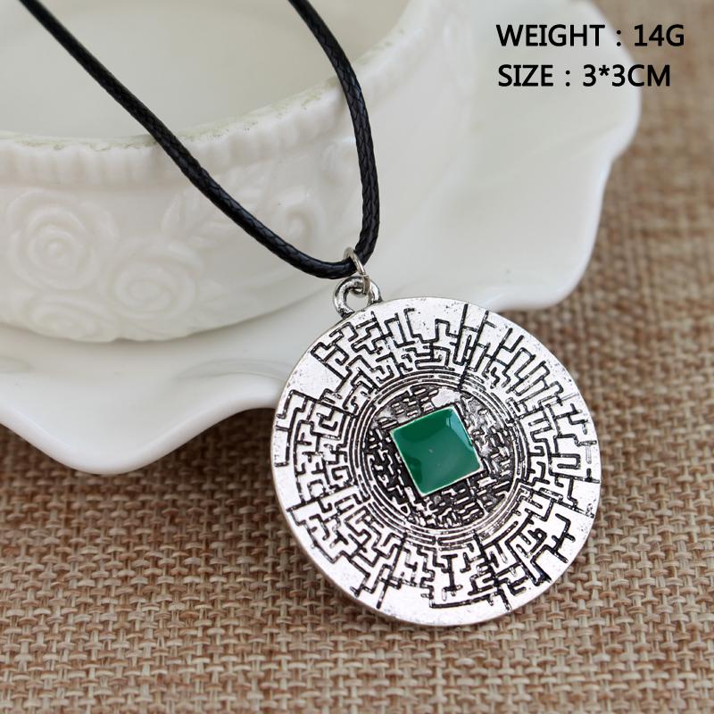 The Maze Runner Labyrinth Pendant Thomas Leather Necklace Fashion Movies Jewelry for Men Women