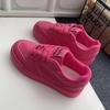 Single Shoes New Platform-soled Casual Lace-up Dopamine Shoes Women's College Style Low-top Shoes Heightened Platform Shoes