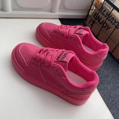 Одинарная обувь новая обувь на платформе в стиле кэжуал на шнуровке дофаминовая обувь женская в студенческом стиле обувь с низким верхом обувь на высокой платформе