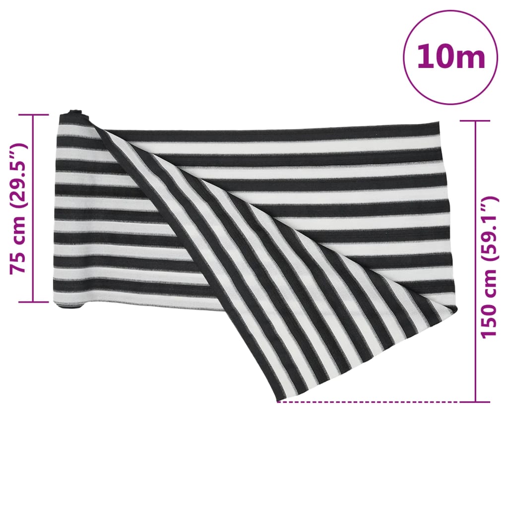 Vidaxl Затеняющая сетка, антрацитово-белая, 1,5x10 м, HDPE, 195 г/м²