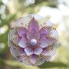 1pc 3D Mandala Wind Chime Garden & Patio Decor - Colorful Metal Hanging Ornament, No Battery Required