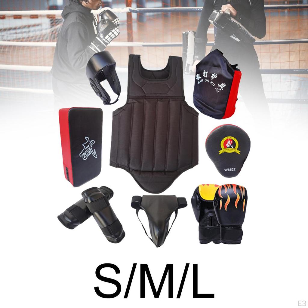 8 шт. Защитное снаряжение для тхэквондо, защитная накладка для тела, нагрудник, полная цель