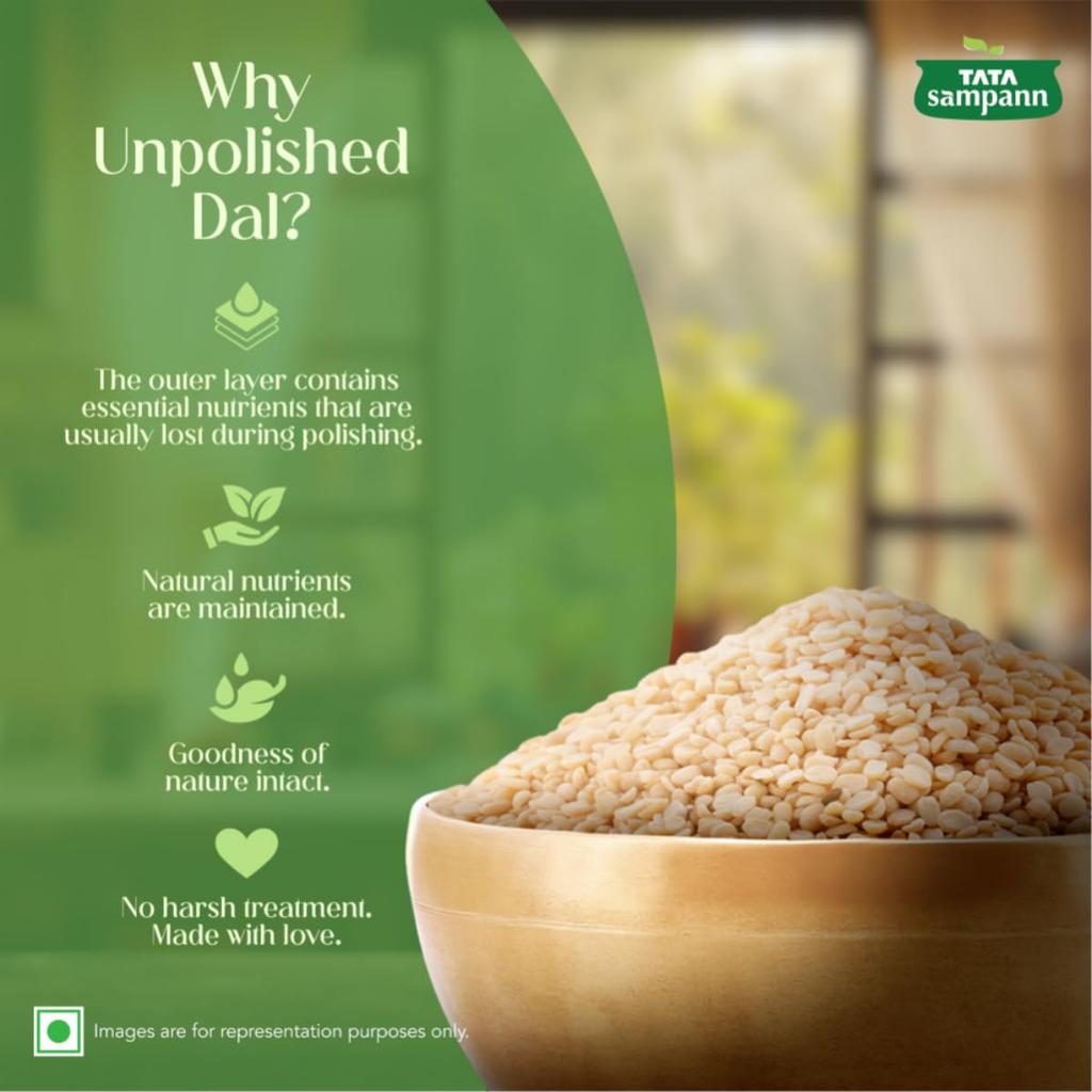 Tata Sampann Unpolished Urad Dal Split 500 G Premium Quality Chef Recommended For Soups And Salads