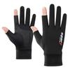 Outdoor Sports Sun Protection Anti-UV Riding Gloves Ice Silk Gloves Five-Fingers Driving Gloves