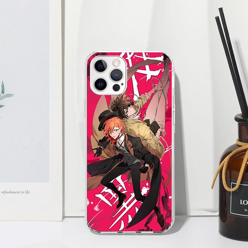 Bungo Stray Dogs Double Black Phone Case For Iphone 17 Air 16 15 Plus 16E 14 Pro Max 13 Mini 12 11 7 8 SE Fundas Soft Back Cover