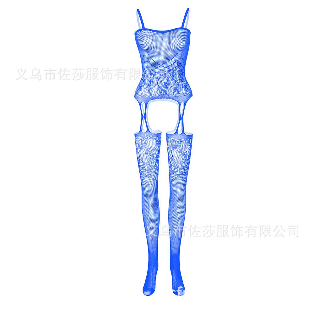 Sex Underwear Mesh Stockings Stockings Sexy Temptation Suspenders Hollow Crotch Jacquard One-piece Suit