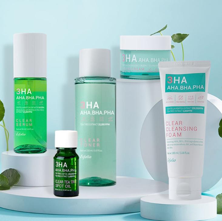 Esfolio Полный набор по уходу за кожей 3HA – Для сухой и чувствительной кожи