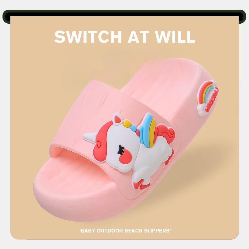 Unicorn Girls Slippers Children Super Soft Non-slip Cartoon Cute Princess Slippers Girls Sandals