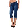 (M-3XL) Women Jeans Skinny High Waist Plus Size Cropped Denim Capri Pants for Daily Life