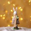 Cute Rabbit Statue Animal Sculpture Easter Party Supplies Figurines Craft Living Room Desktop Ornament Easter Rabbit Decoration