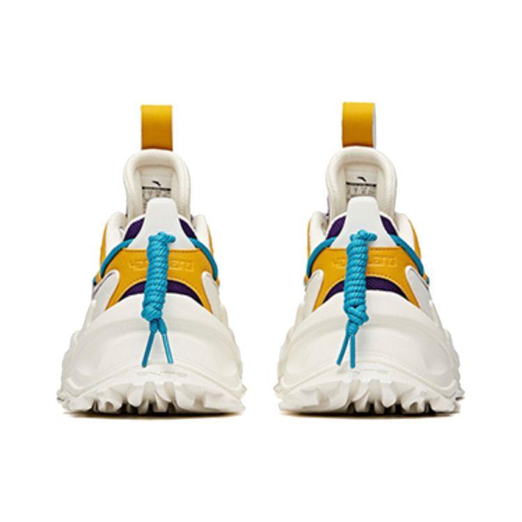 Anta Hot Comfortable Non-Slip Wear-Resistant Increased Height Low-Top Dad Shoes Men Sneakers Yellow White 912038890-3