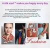53x53cm 100% Mulberry Silk Scarf Luxury Square Hair Bandana Elegant Head Wrap Neckerchief Sunscreen Shawl for Women