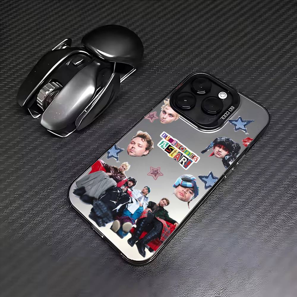 5 S-Секунд Летней Группы Чехол Для Телефона Для iPhone17,16,15,14,13,12,11 Plus,Pro Max Цветной Серебряный Покрытый Внутренний Чехол